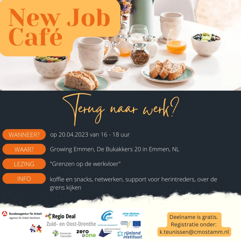 uitnodiging New Job Café 20 april 2023