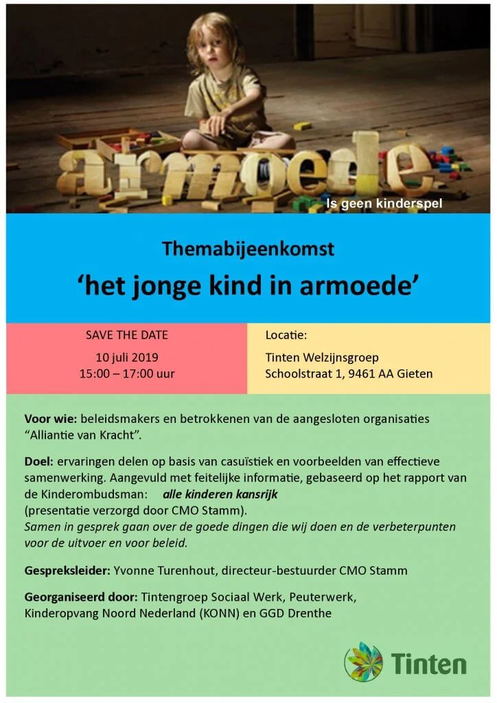 uitnodiging bijeenkomst jonge kind in armoede