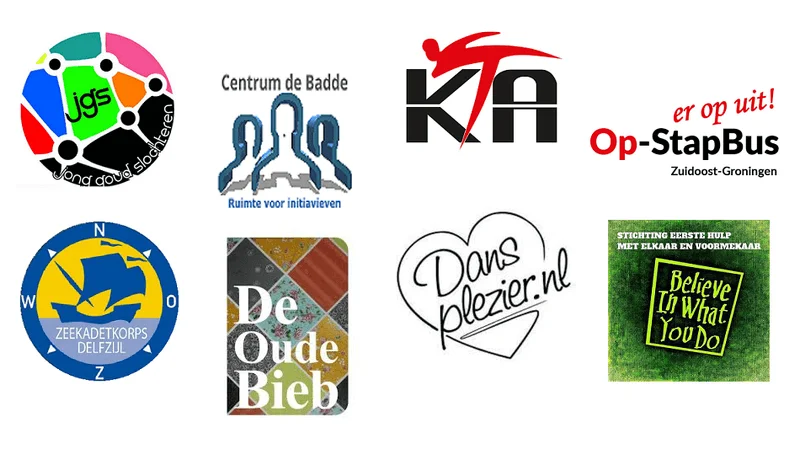logo's genomineerden provinciale Vrijwilligersprijs Groningen