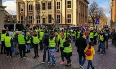 Gele hesjes demonstratie