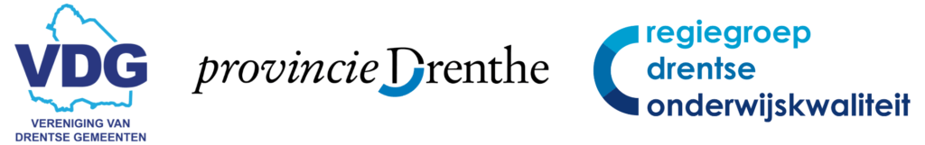 logo's VDG, Provincie Drenthe, Regiegroep Drentse Onderwijskwaliteit